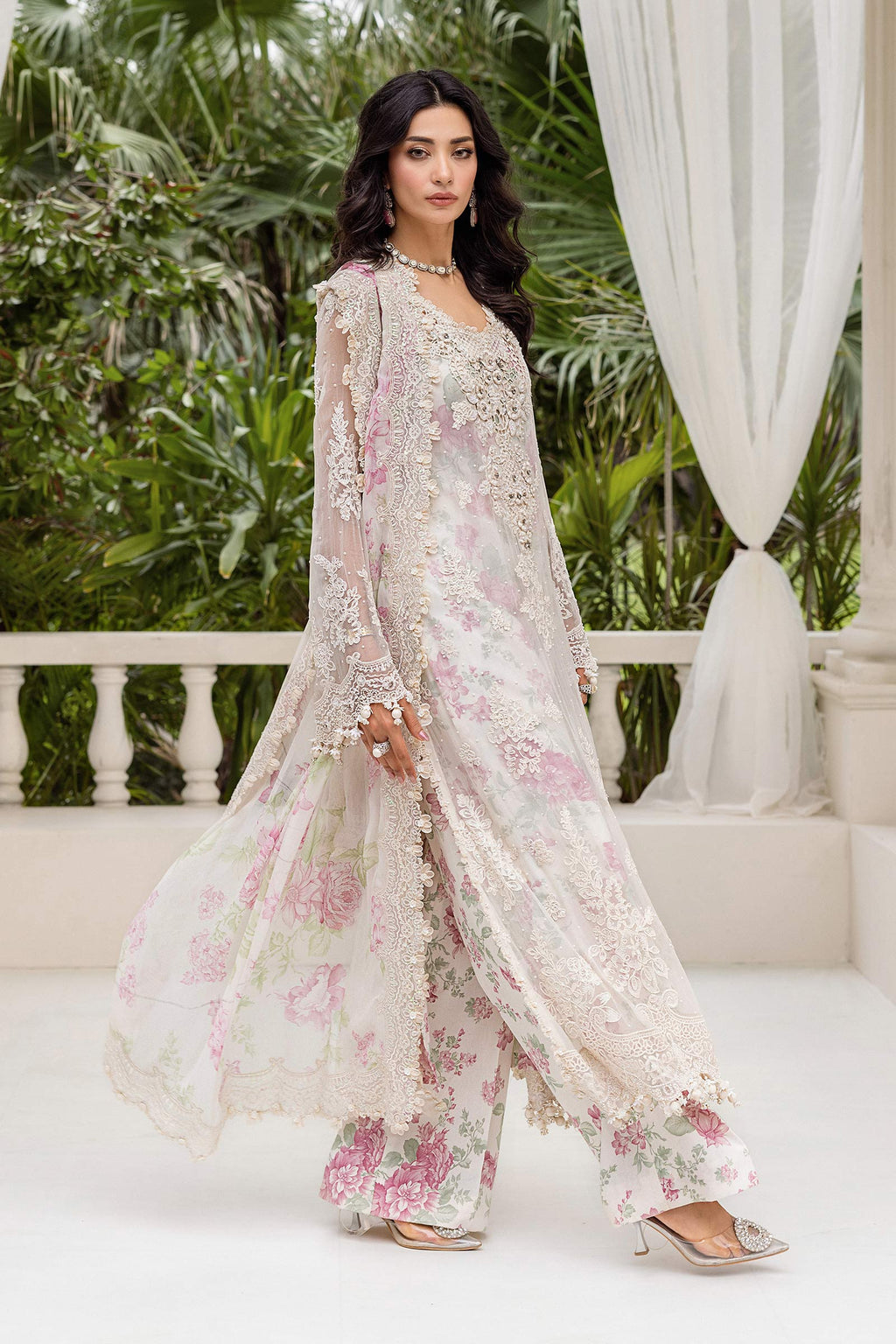 3 Piece Unstitched Embroidered Chiffon Suit | MPC-25-101