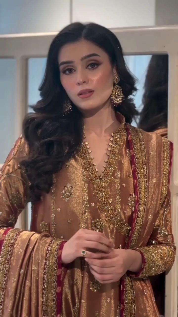 Haris Shakeel - Copper Gold Hibiscus Angrakha